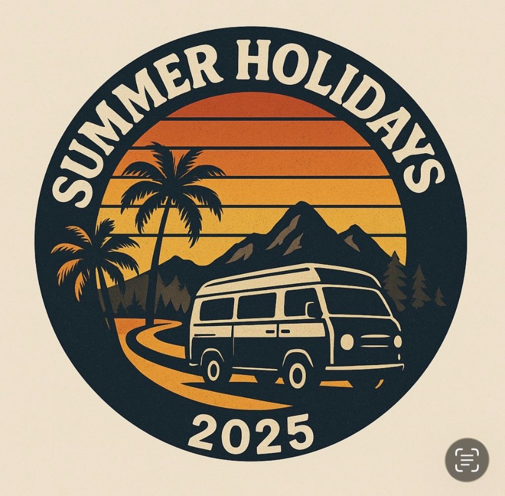 Diseño DTF Summer Holidays 2025 estampado en prenda